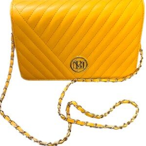 NWT Badgley Mischka sunshin yellow crossbody